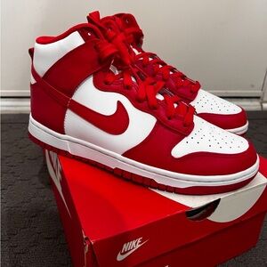 Nike Dunk High Championship White Red M Size 8